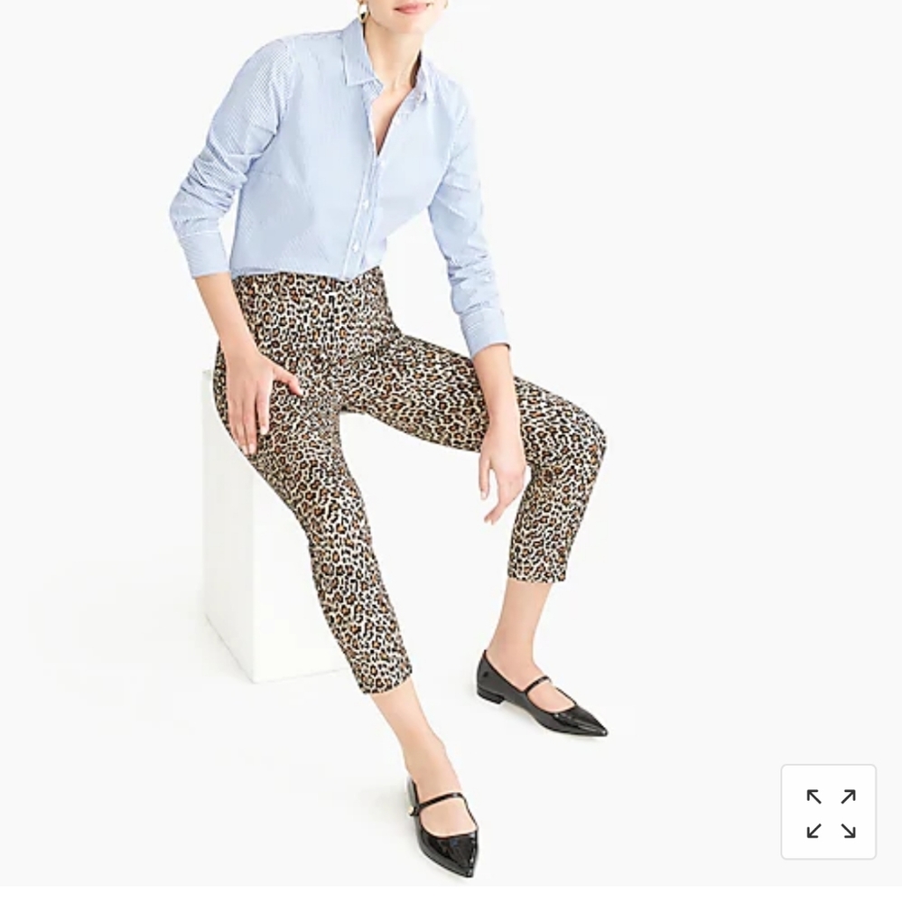 J Crew Factory Winnie Pant in leopard print